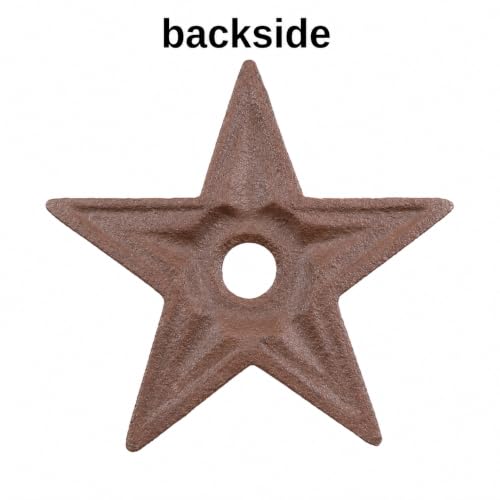 Cast Iron Texas Lone Star Decorative Stars Washers, 4", 12 Count