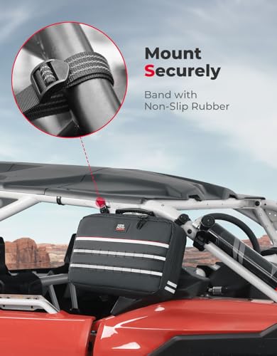 KEMIMOTO Drive Belt Bag Tool Bag Fit UTV ATV TPU Fabric Large Capacity