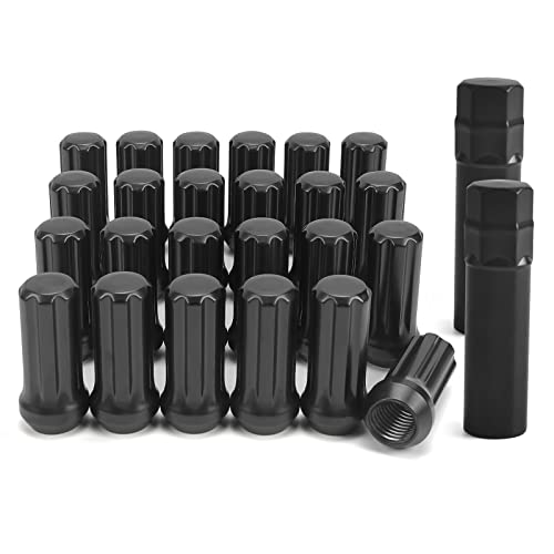 MIKKUPPA M14x1.5 Lug Nuts Black and 14x1.5 Wheel Locking Nuts