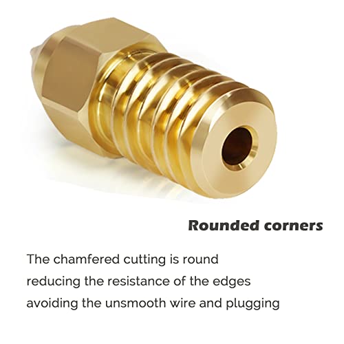 22 Pieces Brass Nozzle Set for Ender 5 S1, Ender 3 V3 SE, 3D Printer 10 Pieces 0.4 mm and 2 Pieces 0.2 mm, 0.3 mm, 0.5 mm, 0.6 mm, 0.8 mm, 1.0 mm Nozzle Set for Ender 5 S1, Ender 7, Spider 1.0 Ender 3 V3 SE Brass Multi Size