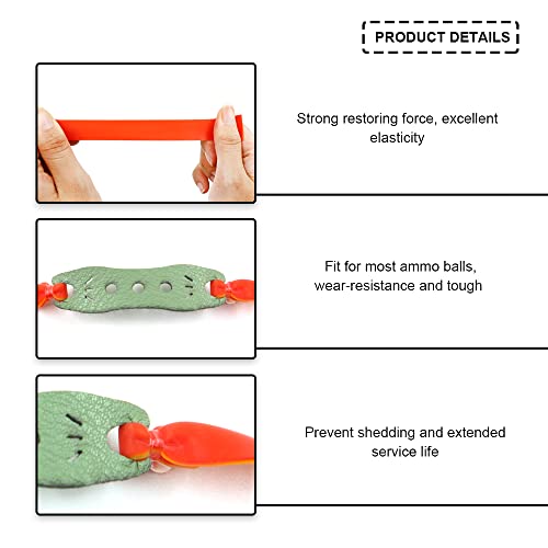 Pack of 12 1.0 mm Slingshot Rubber Replacement Rubber Bands, Red Flat Slingshot Rubber, Slingshot Professional for Hunting, Slingshot Rubber Bands