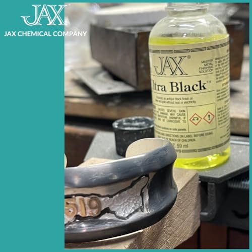 JAX Ultra Black - Metal Finishing Solution - Antique Finish Without Heat or Electricity - 4 Ounce 4 Fl Oz (Pack of 1)