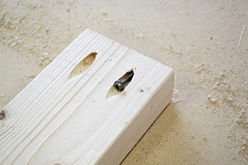 Yellowbird #8 x 1-1/4 Round Washer Head - Square Plain Lube - Extra Coarse Thread - Type 17 Pocket Screw - Bit Included - 700 Ct. 1-1/4"