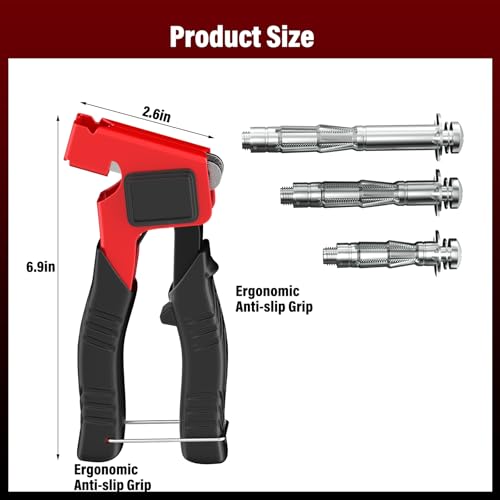 BURMONG Heavy Duty Molly Bolts for Drywall (0.12"-1.28") - 34PCS in 3 Sizes Metal Hollow Wall Anchors & Screws Kit, Includes Setting Tool, Works on Drywall, Hollow Wall & Plaster