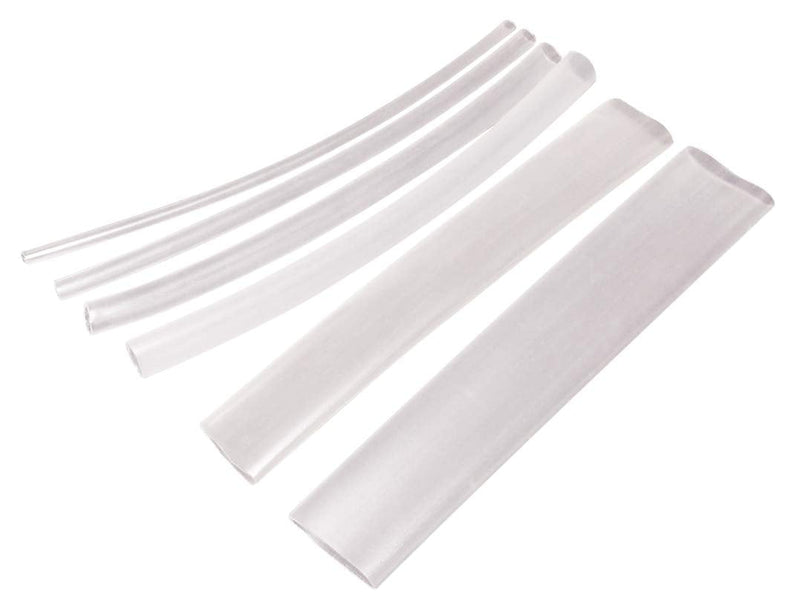 Heat shrink tube 100mm assortment 100 pieces 1.5mm - 13mm bag TRANSPARENT CLEAR