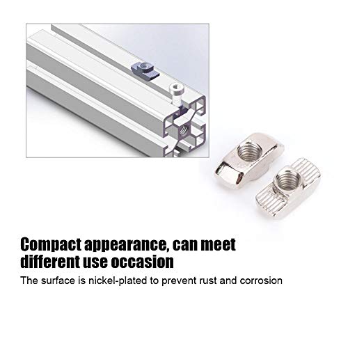 T Slot Nut M6 100Pcs Plating Carbon Steel Sliding Fasteners for Aluminium Profiles T Slot Aluminum Profiles Accessories