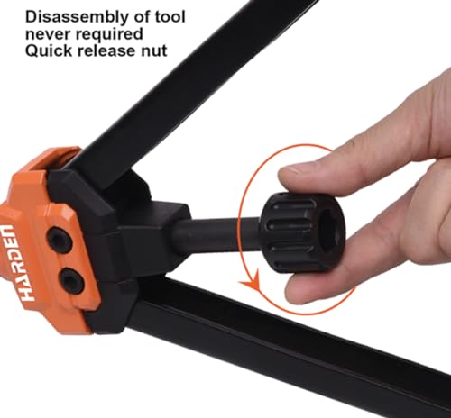 Edward Tools 16” Rivet Nut Tool Kit and Rivets - 7 Piece Interchangeable Mandrels with 70 Rivet Nuts - Heavy Duty Carrying Case - Ergonomic Curved Design - Easy Size Change