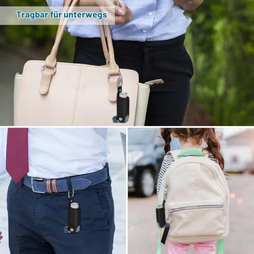 MEDMAX Asthma Inhaler Holder Neoprene Case Holster | Lightweight carry bag with carabiner hook, holder compatible with Ventolin inhaler, (inhaler not included, case only)