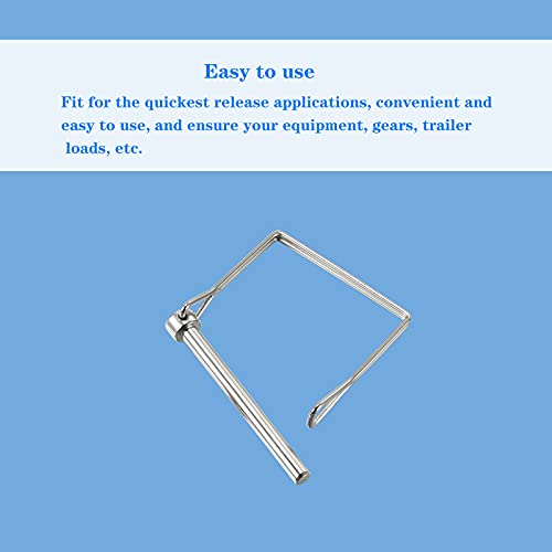 Heavy Duty Trailer Hitch Pins, Safety Coupler Pins 1/4 Inch Diameter, 1.97 Inch(50mm) Length, 316 Stainless Steel(4 Pcs)