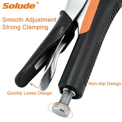 6-Inch C-Clamp Locking Pliers,Heavy Duty Vise Grip Welding Clamp With Swivel Pads for Woodworking,Home,Metalworking,Auto Repair(6 Pack) 6 inch 6 Pack