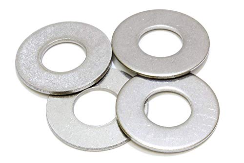 3/8" Stainless Flat Finish Washer 7/8" OD (100pc), 18-8 (304) Stainless Steel 1/2" Stainless Flat Finish Washer, 1-1/4" Outside Diameter (50 Pack) by Bolt Dropper