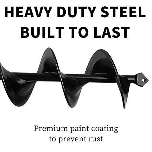 TCBWFY 3x24 Inch Auger Drill Bit for Planting - Easy Planter Garden Auger - Bulb & Bedding Plant Augers,TCBWFY 4"x12" Auger Drill Bit for Planting Digging Holes,Garden Plant Flower Bulb Auger