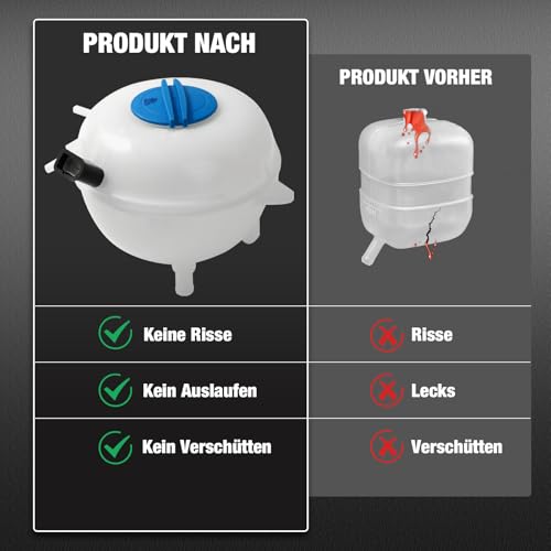 Expansion Tank Coolant with Lid Coolant Reservoir for VW Transporter T5 7H0121407B 7H0121407C
