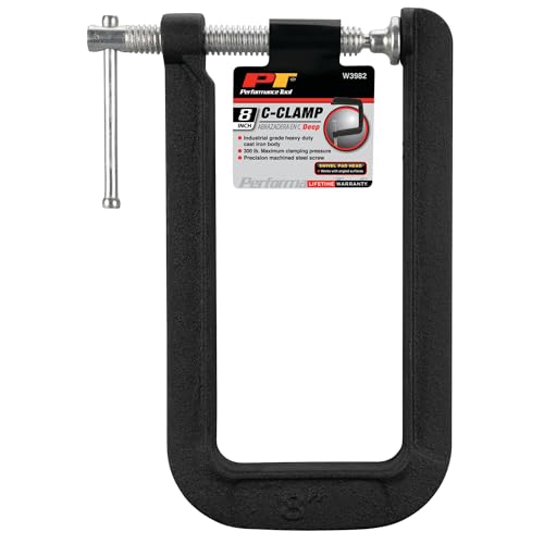 Performance Tool W3982 8 in. Deep Throat Cast Iron C-Clamp