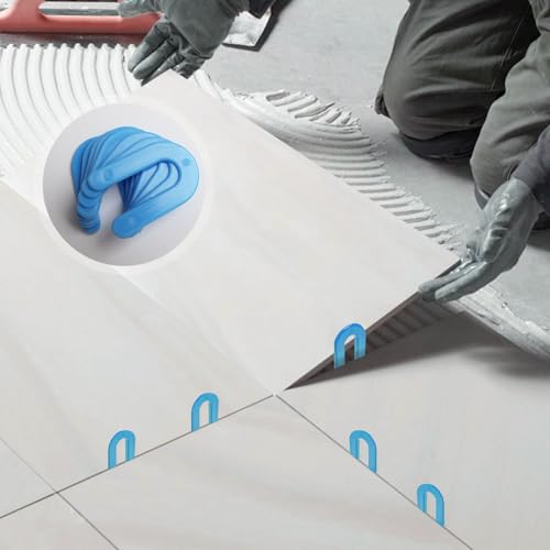 1000 Horseshoe Tile Spacers, 1/16-Inch U-Shaped Plastic Spacers for Tile Leveling System Floor Wall Tile Installation 1/16"-1000 Pcs