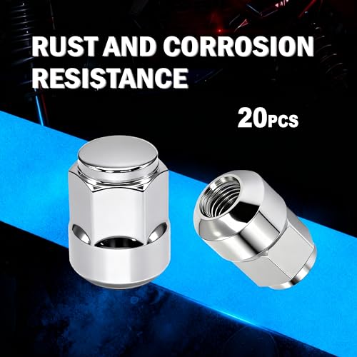 M12-1.50 Wheel Lug Nuts Direct fit for Multiple Honda and Acura, Factory Style Chrome Radius Seat, 20-PC Set