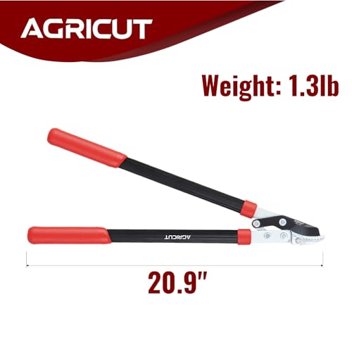 AGRICUT 21" Garden Loppers Anvil - Loppers for Tree Trimming Heavy duty 1.5" Cut Capacity Branch Cutter with Sharp High Carbon Steel Blade for Cutting Branches 21" Lopper