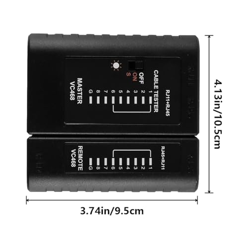 Network Cable Tester Ethernet Tester Cable Tester Shielding Cable LAN Connection Tester Tool Black for RJ45 RJ11 RJ12