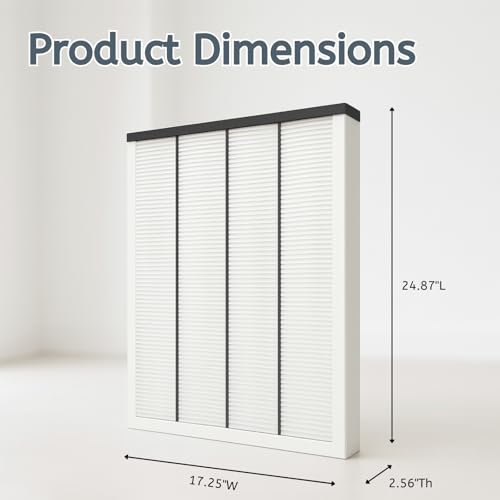 Nispira MERV 16 PGAPXCAR1625 AGAPXCAR1625-A02 Furnace AC HVAC Air Filter Replacement Compatible with Bryant/Carrier PGAPAXX1625 Air Purifier. Filter size 17.25" X 24.87" X 2.56". 1 Pack