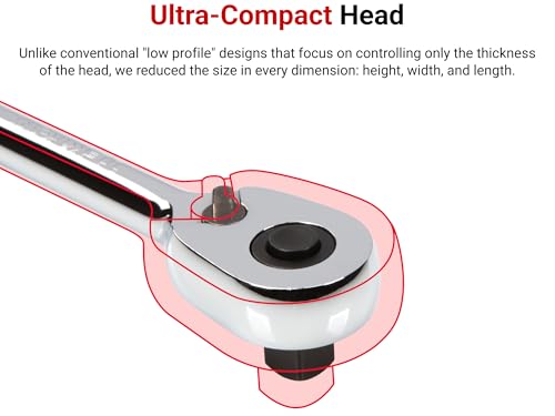 TEKTON 1/2 Inch Drive x 18 Inch Long Ratchet | SRH12218 Quick-Release