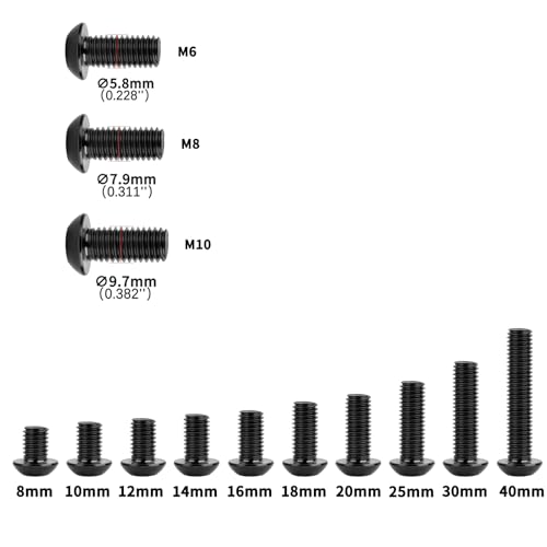 M10x40mm Button Head Socket Cap Screws Bolts 50pcs HS/JXLS-04 M10x40mm