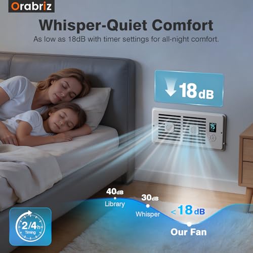 AC Vent Booster Fan 4" x 10" Register, Improves Airflow for Rooms White 4" x 10"