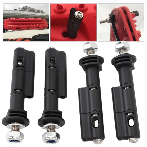 Mounting Pins for Recovery Boards, 4PCS 17mm Traction Boards Mounting Pins with Padlock for MaxTrax MKII Recovery Boards, Mounting Pins Kit Anti Theft Safety Pins Kit