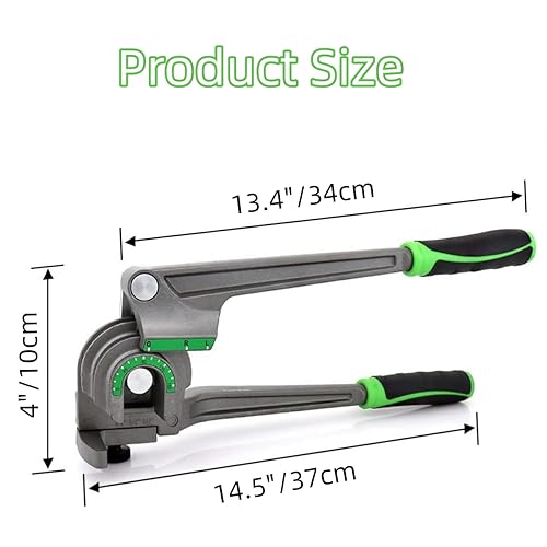 1/4", 3/8", 1/2" (6/10/12mm) O.D. Tubing Bender HVAC Tools, 3-in-1 Tube Bender 180°HVAC Pipe Bender Copper Aluminum Tubes Bending Tool for Air Conditioning Refrigeration Repairs 1/4", 3/8", 1/2"