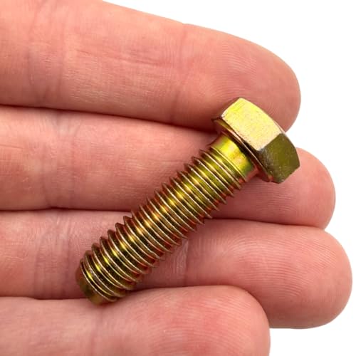 3/8"-16 x 1-1/4" Grade 8 Bolts (50-Pack) – Heavy-Duty Hex Bolts Only – High-Strength SAE J429 1.25" Coarse Thread Bolts 3/8" x 1-1/4" Bolt Only 50