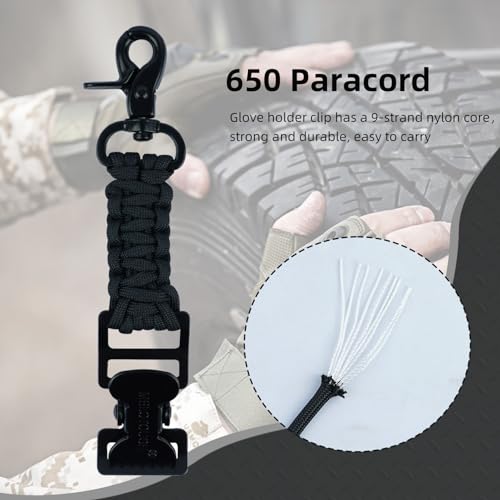MELOTOUGH Small Tool Holder, Min Work Organizer Tool Pouch and Knife Holster with Snap Clip,Tactical Glove Clip Work Glove Holder Clip for Tool Belt,Tactical Backpack,Outdoor Accessory