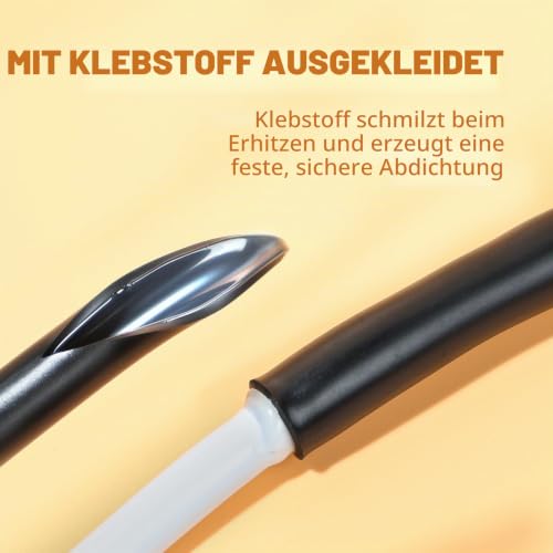 Heat Shrink Tube Diameter 25.4 mm, 3:1 with Adhesive, 1 m Black and 1 m Red | Double-walled with adhesive, waterproof and wear-resistant Ø25.4mm - 1m x 2 pieces