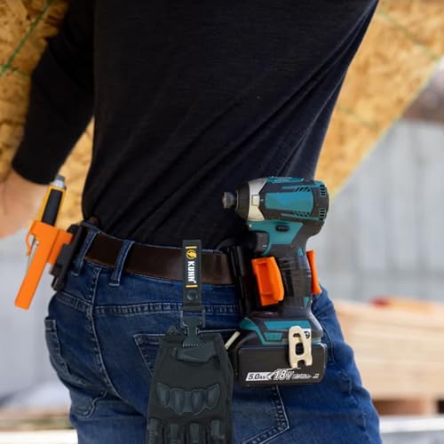 KUNN Electrician Tool Pouch & Glove Clips for Work,2-Pack