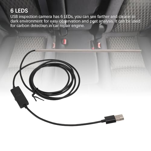3-in-1 Industrial Endoscope, 1.5 m IP67 Waterproof Inspection Camera Type C Micro USB Endoscope with 6 LED Lights for Android Phone Tablet Device (5.0 mm) | Typ-C/Micro-USB-Schnittstelle zur Verwendung mit Android-Smartphones und -Tablets.