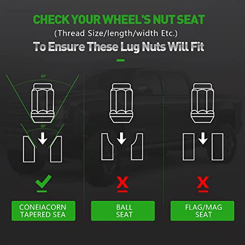 SCITOO M12x1.25 Lug Nuts 1.5 inch Length for INFINITI,for Nissan Lug Bolts M12x1.25 - Nissan NP300 20