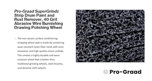 4.5" x 4" 40 Grit Strip & Clean Abrasive Drum Wheel, 2 Pack 4.5” x 4” x 3/4” (115x100x19mm)