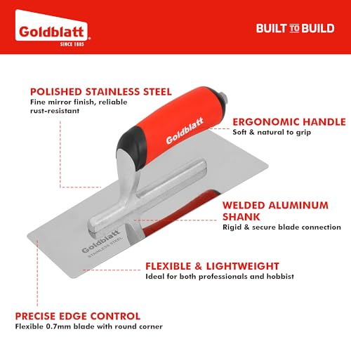Goldblatt 3 Pieces Venetian Plaster Trowel Set, Drywall Tools for Finishing