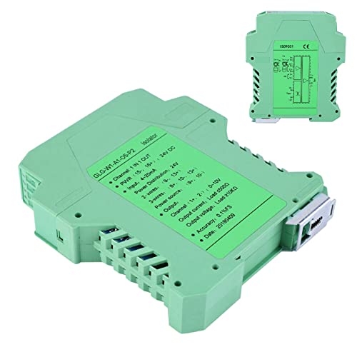 Transmitter 4-20 mA 0-10 V, DC Signal Conditioner, Measuring Transducer, Signal Converter, Current, Signal Isolator, Transmitter, One in One Output Configured, for Large (One Input and One Output One input and one output 4-20mA to 0-10V