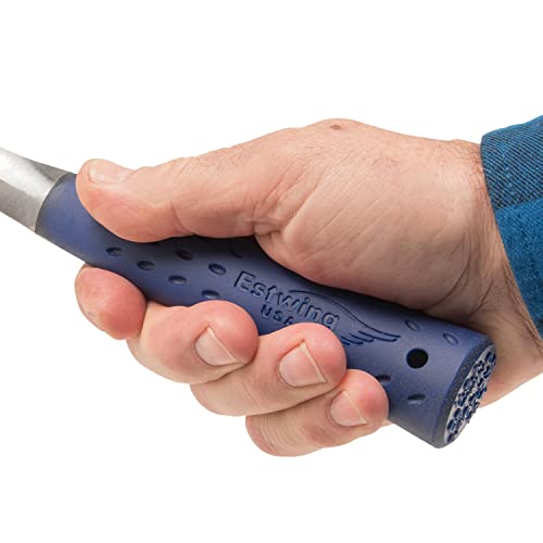 Estwing Rock Pick - 13 oz Geological Hammer with Smooth Face & Shock Reduction Grip - E3-13P, Silver