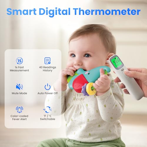 3-in-1 Ear Forehead Thermometer for Adults Kids with Object Mode
