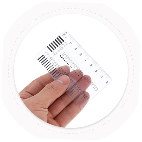 High-precision measuring ruler for crack width testing in concrete, transparent plastic ruler with clear scales for scratches and stain detection, portable tester for surface inspection