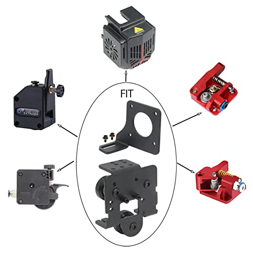 Ender 3 Neo 3D Printer Upgrade Direct Drive Plate with Dual Gear Extruder with Stepper Motor Only for Ender 3 Neo,Ender 3 Max Neo (Plate+Dual Extruder+Motor Kit) Plate+Dual Extruder+Motor Kit