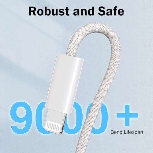 NIBIKIA USB to Lightning Cable 1 m + 1 m, [MFi Certified] iPhone Charging Cable | Apple Charging Cable iPhone Cable Fast Charging Cable for iPhone 14 13 12 11 Pro/Pro Max/Mini, XR XS Max X, 8 7 6 6s Plus