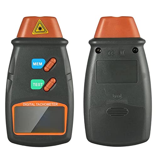 Professional Digital Tachometer Chainsaw Non-Contact Tachometer Laser Tachometer Digital Tachometer Measuring Range 2.5RPM ~ 99.999RPM