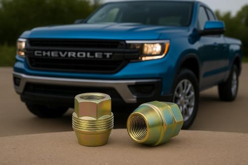 EZAccessory Lug Nuts 1/2" Thread with External (Dual) Threads Compatible with Chevy GMC Wheels Set of 20 Pack of 20