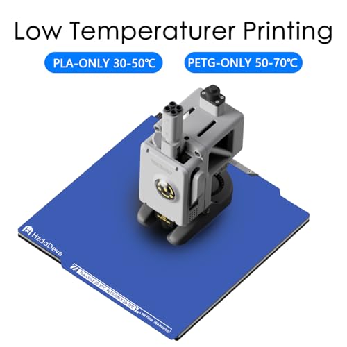 HzdaDeve Improved Cooling Plate for A1 Mini Low Temperature Cold Building Plate 183.5 x 183.5 mm Double-Sided Smooth Plate Bed PEI Platform for Bambu Lab 3D Printer (no heating/no glue)