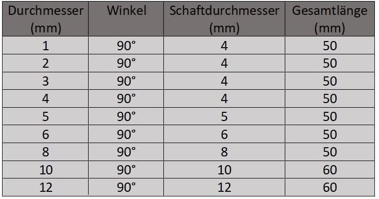 CNC QUALITY Solid carbide deburring end mill Ø 2 to Ø 12 mm - carbide chamfer cutter 90° - HM deburring cutter (Ø 10 mm) Ø 10 mm