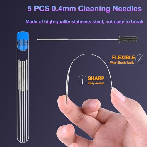 0.4mm Hardened Steel Volcano Nozzles Kit for Anycubic Kobra 2 Series, 3D Printer Parts Extruder Hotend Nozzles for Anycubic Kobra 2, Kobra 2 Neo, Kobra 2 Pro, Kobra 2 Plus, Kobra 2 Max 5PC Hardened Steel Nozzles