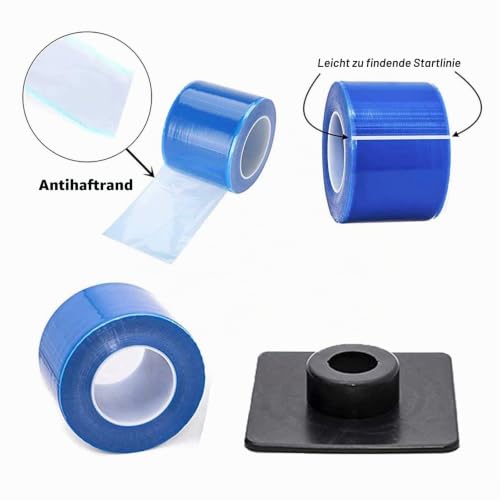 Unihubys Barrier Film Tatto Protective Film – Barrier Film Roll 1200 Sheets 4 x 6 Inch Tattoo Dental Disposable PE Protective Film with Dispenser to Fend Against Infections
