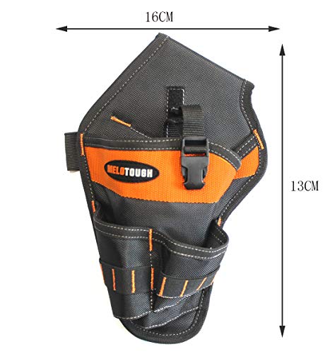 MELOTOUGH 1 Pack Tradesman Pro Drill Pouch and 1 Pack 2" Nylon Web Work Tool Belt