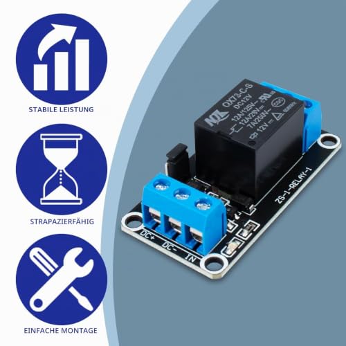 1 x DC 12 V Relay Module 1 Channel Relay with Optocoupler High or Low Level Trigger Extension Board 1 Pcs 1 Channel